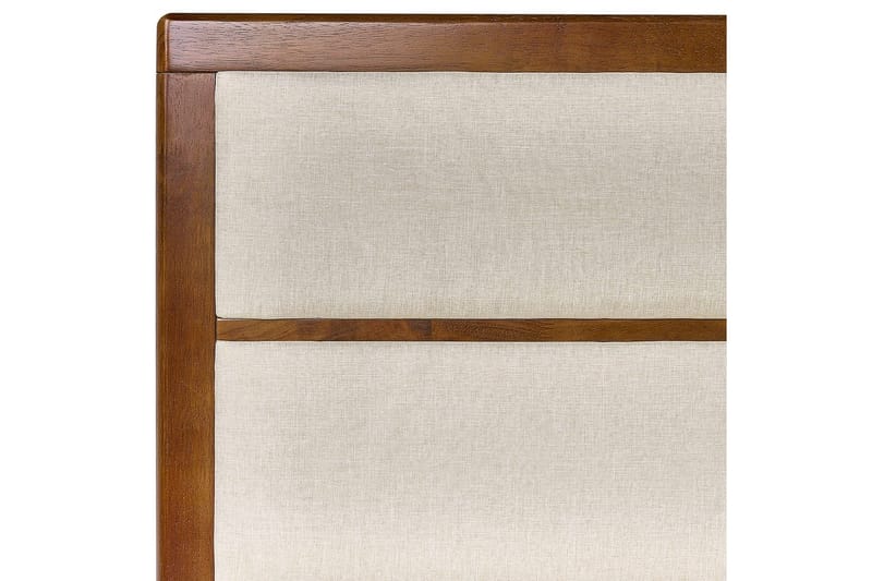 Seng med lamelramme Poissy - Mørkt træ, beige, 160x200 cm - Møbler - Senge - Sengeramme & sengestel