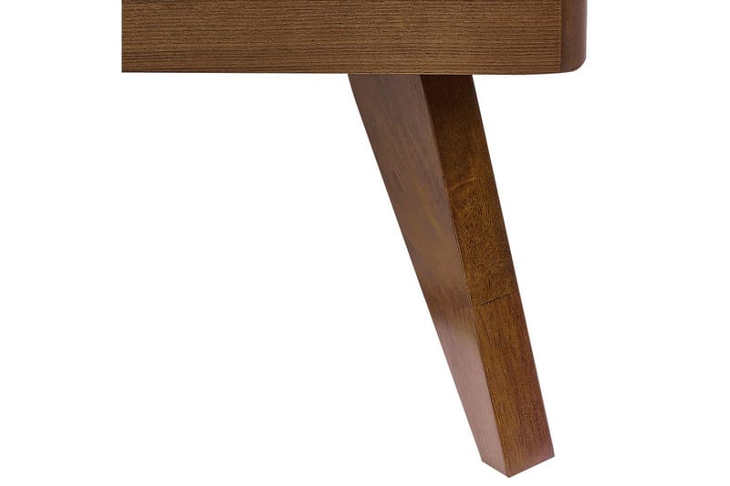 Seng med lamelramme Poissy - Mørkt træ, beige, 160x200 cm - Møbler - Senge - Sengeramme & sengestel