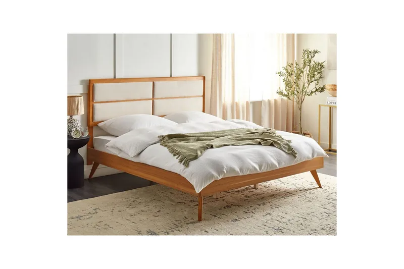 Seng med lamelramme Poissy - Lyst træ, beige, 180x200 cm - Møbler - Senge - Sengeramme & sengestel