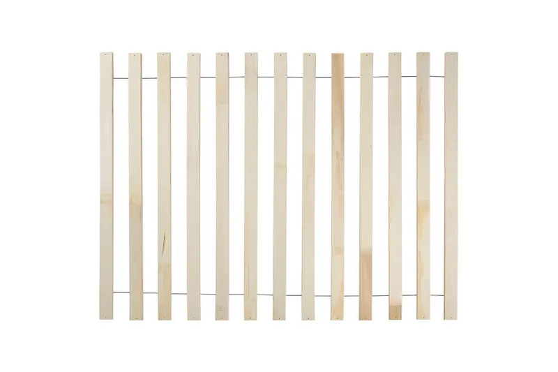 Seng med LED-belysning Boisset - Brun/Gummitræ, 140x200 cm - Møbler - Senge - Sengeramme & sengestel