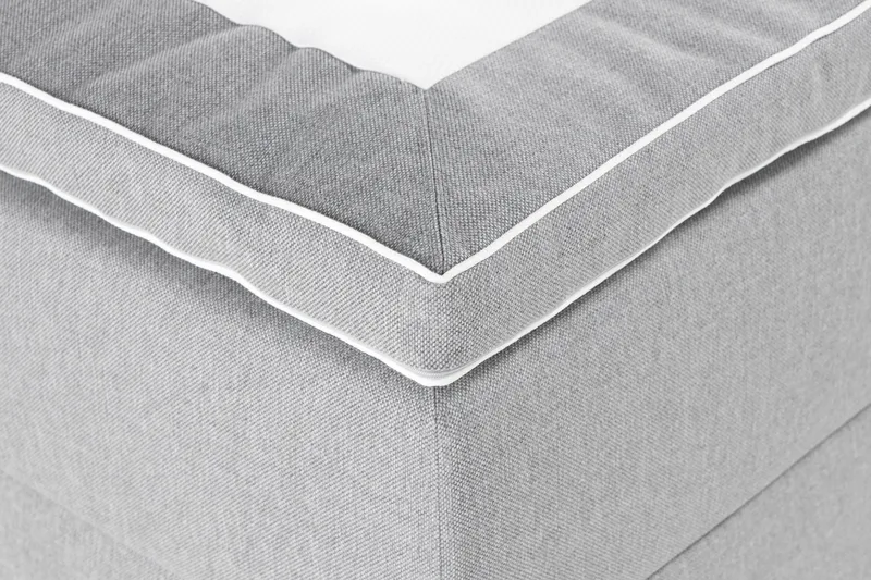 Alessia Opbevaringsseng med LED-belysning 160x200 - Grå - Møbler - Senge - Seng med opbevaring