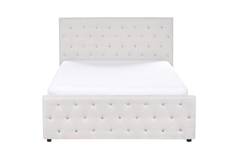 Seng med opbevaring Amiens - Beige, 140x200 cm - Møbler - Senge - Sengeramme & sengestel