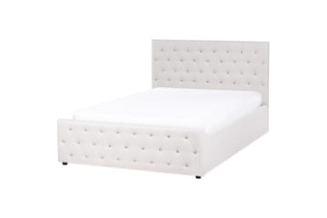 Seng med opbevaring Amiens - Beige, 140x200 cm - Møbler - Senge - Sengeramme & sengestel