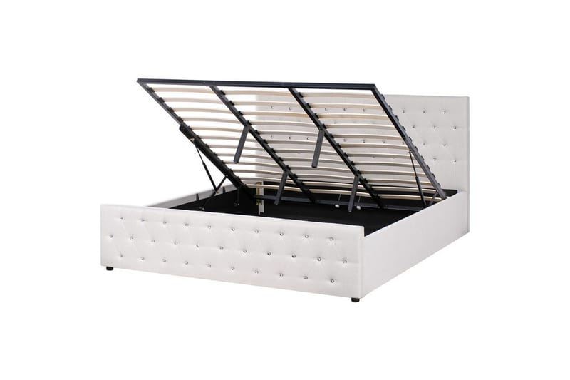 Seng med opbevaring Amiens - Beige, 180x200 cm - Møbler - Senge - Sengeramme & sengestel