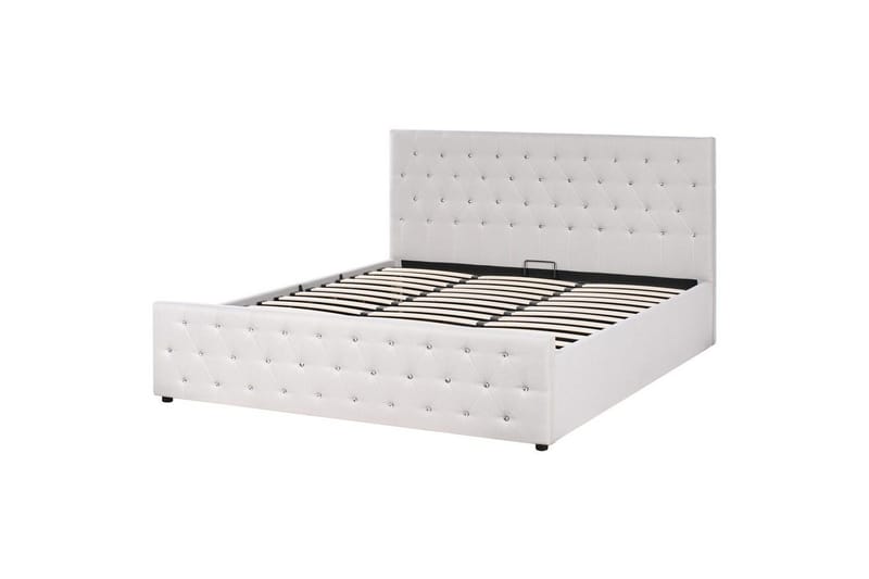 Seng med opbevaring Amiens - Beige, 180x200 cm - Møbler - Senge - Sengeramme & sengestel