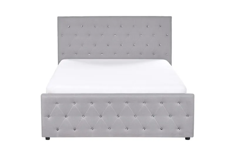 Seng med opbevaring Amiens - Grå, 140x200 cm - Møbler - Senge - Sengeramme & sengestel