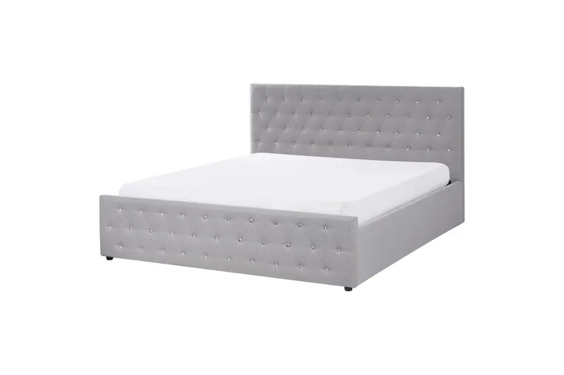 Seng med opbevaring Amiens - Grå, 180x200 cm - Møbler - Senge - Sengeramme & sengestel