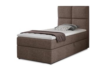 Arcore Opbevaringsseng 90x200 cm Ternet - Brun - Møbler - Senge - Seng med opbevaring