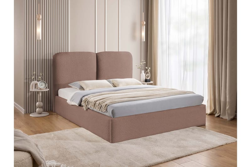 Arondel Opbevaringsseng - Lyserød - Møbler - Senge - Seng med opbevaring