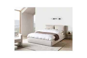 Seng med opbevaring Bajonna - Beige, 160x200 cm - Møbler - Senge - Sengeramme & sengestel