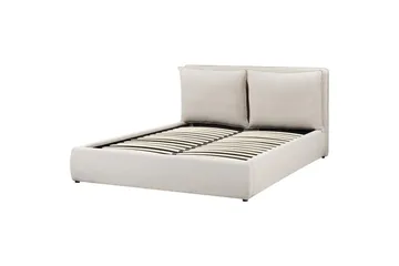 Seng med opbevaring Bajonna - Beige, 160x200 cm - Møbler - Senge - Sengeramme & sengestel