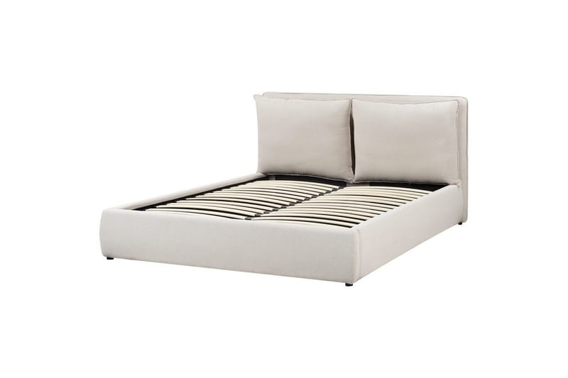 Seng med opbevaring Bajonna - Beige, 160x200 cm - Møbler - Senge - Sengeramme & sengestel