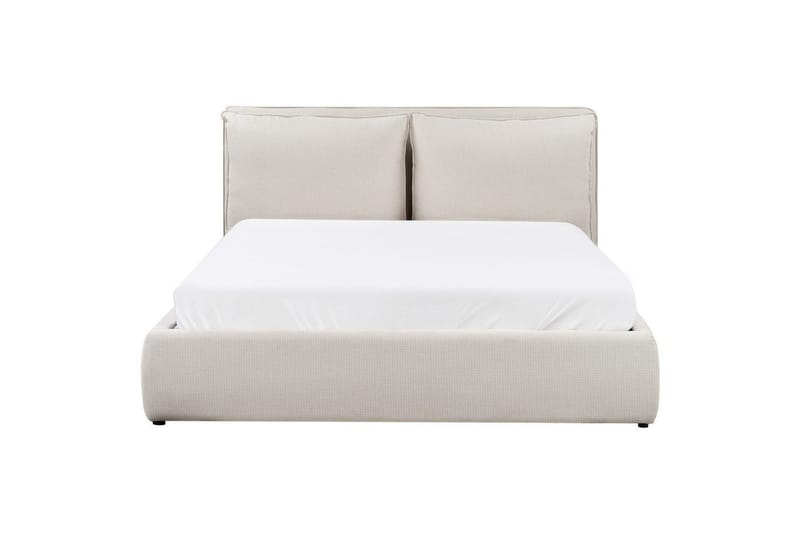 Seng med opbevaring Bajonna - Beige, 160x200 cm - Møbler - Senge - Sengeramme & sengestel