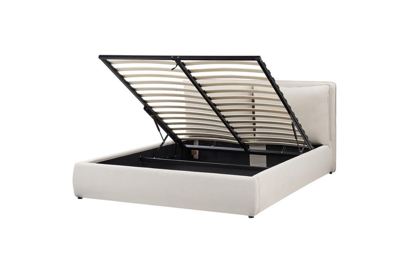 Seng med opbevaring Bajonna - Beige, 160x200 cm - Møbler - Senge - Sengeramme & sengestel