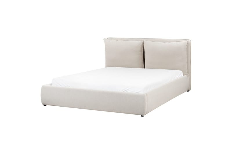 Seng med opbevaring Bajonna - Beige, 160x200 cm - Møbler - Senge - Sengeramme & sengestel
