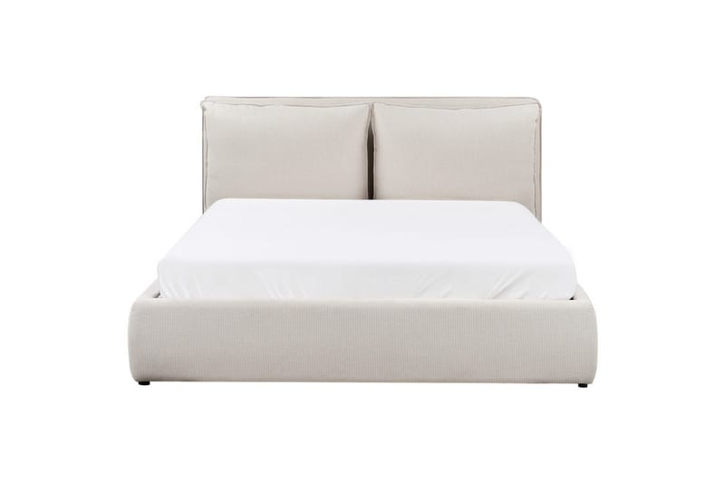 Seng med opbevaring Bajonna - Beige, 160x200 cm - Møbler - Senge - Sengeramme & sengestel