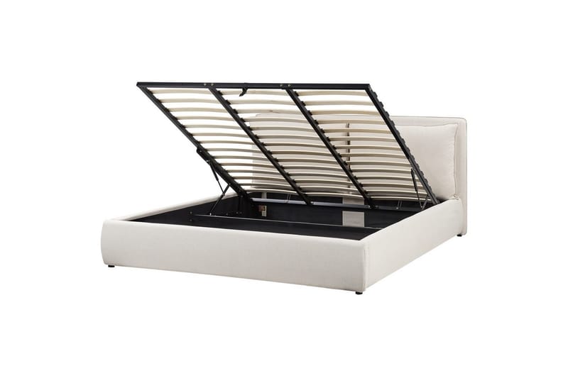Seng med opbevaring Bajonna - Beige, 180x200 cm - Møbler - Senge - Sengeramme & sengestel