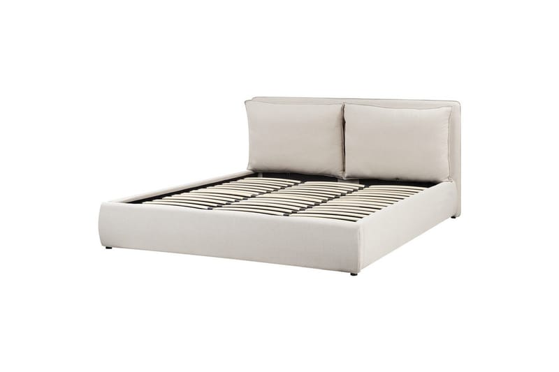 Seng med opbevaring Bajonna - Beige, 180x200 cm - Møbler - Senge - Sengeramme & sengestel