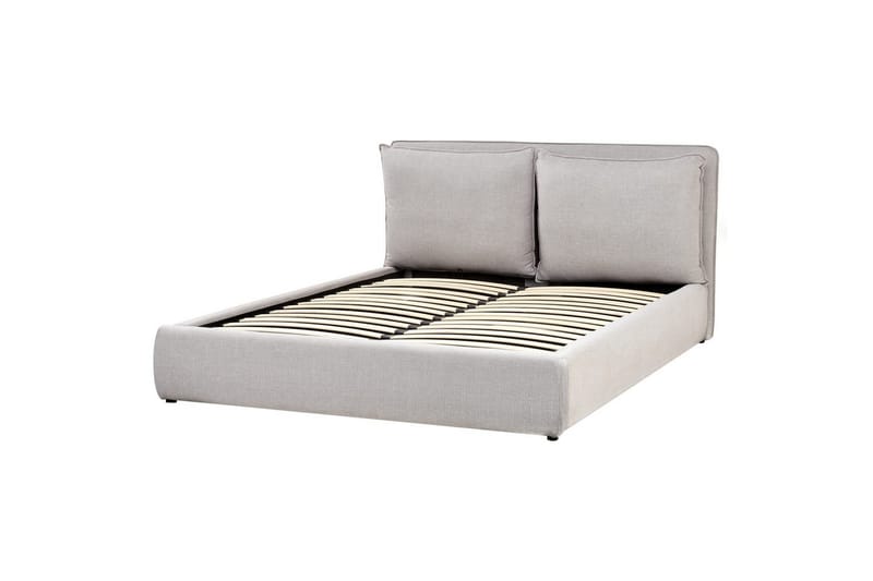 Seng med opbevaring Bajonna - Grå, 160x200 cm - Møbler - Senge - Sengeramme & sengestel