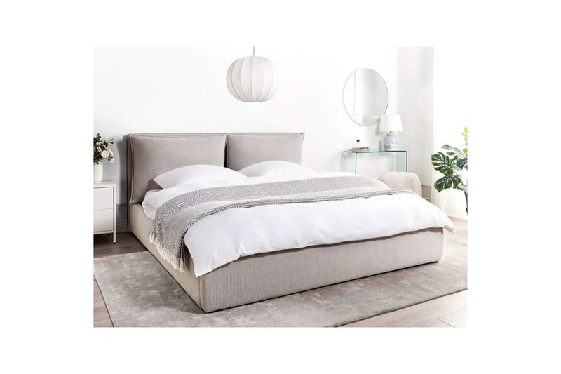 Seng med opbevaring Bajonna - Grå, 180x200 cm - Møbler - Senge - Sengeramme & sengestel