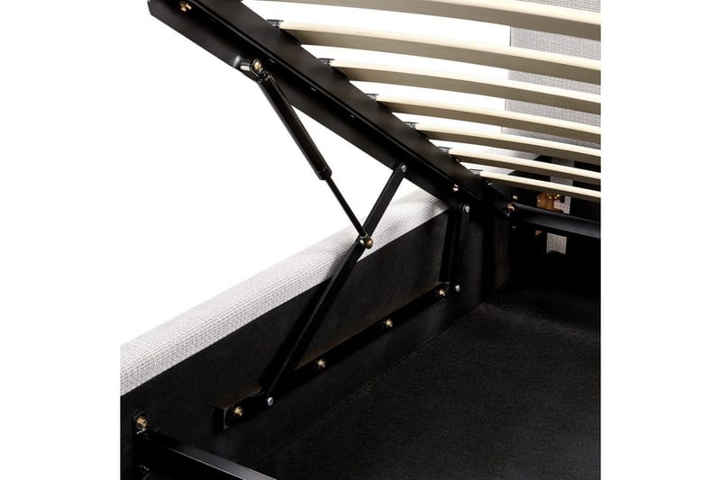 Seng med opbevaring Bajonna - Grå, 180x200 cm - Møbler - Senge - Sengeramme & sengestel