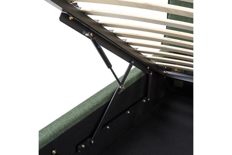 Seng med opbevaring Bajonna - Grøn, 180x200 cm - Møbler - Senge - Sengeramme & sengestel