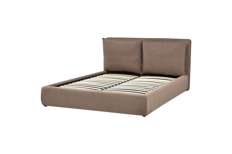 Seng med opbevaring Bajonna - Taupe, 160x200 cm - Møbler - Senge - Sengeramme & sengestel