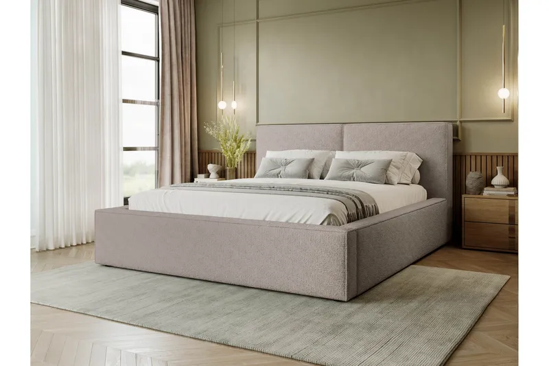 Bizantine Opbevaringsseng 120x200 cm - Beige - Møbler - Senge - Seng med opbevaring