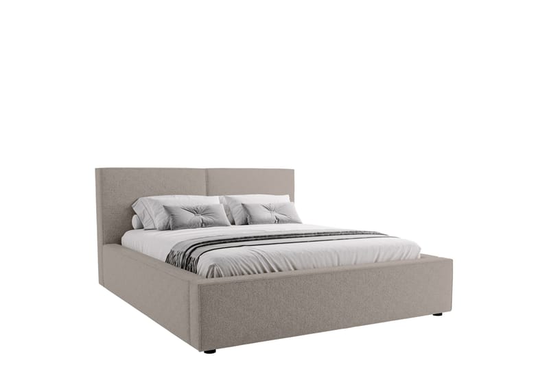 Bizantine Opbevaringsseng 160x200 cm - Grå - Møbler - Senge - Seng med opbevaring