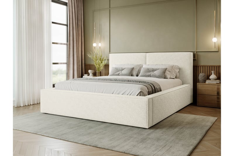 Bizantine Opbevaringsseng 200x200 cm - Hvid - Møbler - Senge - Seng med opbevaring