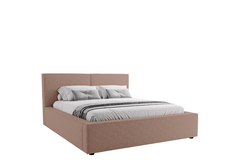 Bizantine Opbevaringsseng 200x200 cm - Lyserød - Møbler - Senge - Seng med opbevaring