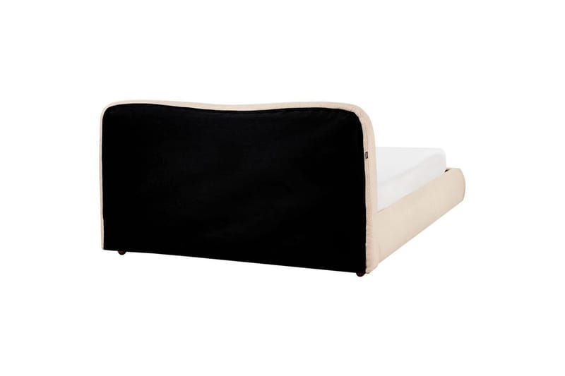 Seng med opbevaring Blagnac - Beige/Bouclé, 180x200 cm - Møbler - Senge - Sengeramme & sengestel