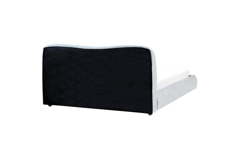 Seng med opbevaring Blagnac - Blå/Polyester, 180x200 cm - Møbler - Senge - Sengeramme & sengestel