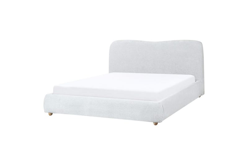 Seng med opbevaring Blagnac - Grå/Polyester, Grå/polyester, 160x200 cm - Møbler - Senge - Sengeramme & sengestel