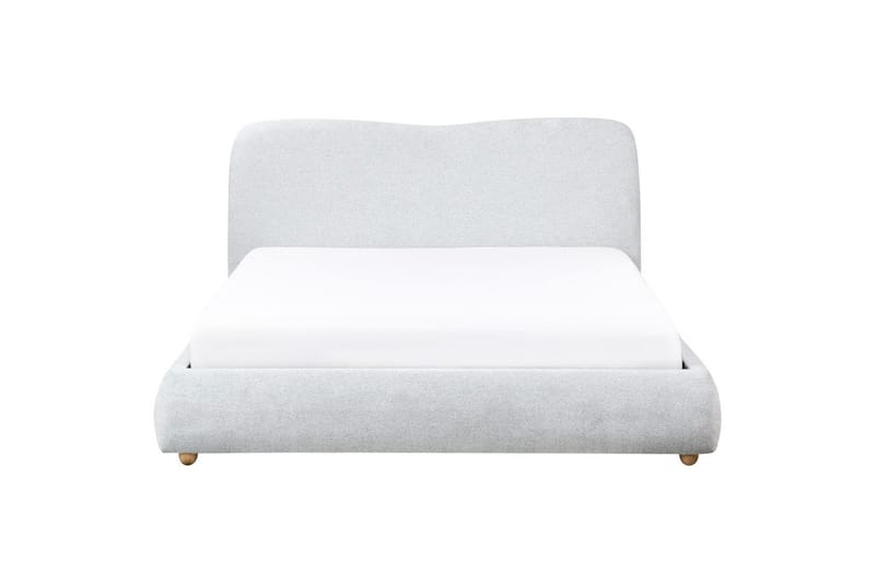 Seng med opbevaring Blagnac - Grå/Polyester, Grå/polyester, 160x200 cm - Møbler - Senge - Sengeramme & sengestel