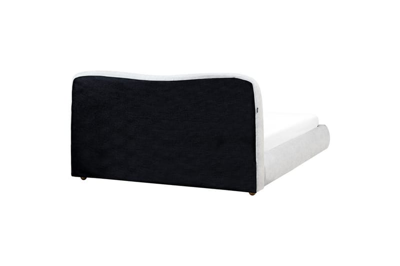 Seng med opbevaring Blagnac - Grå/Polyester, Grå/polyester, 160x200 cm - Møbler - Senge - Sengeramme & sengestel