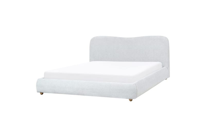 Seng med opbevaring Blagnac - Grå/Polyester, Grå/polyester, 180x200 cm - Møbler - Senge - Sengeramme & sengestel