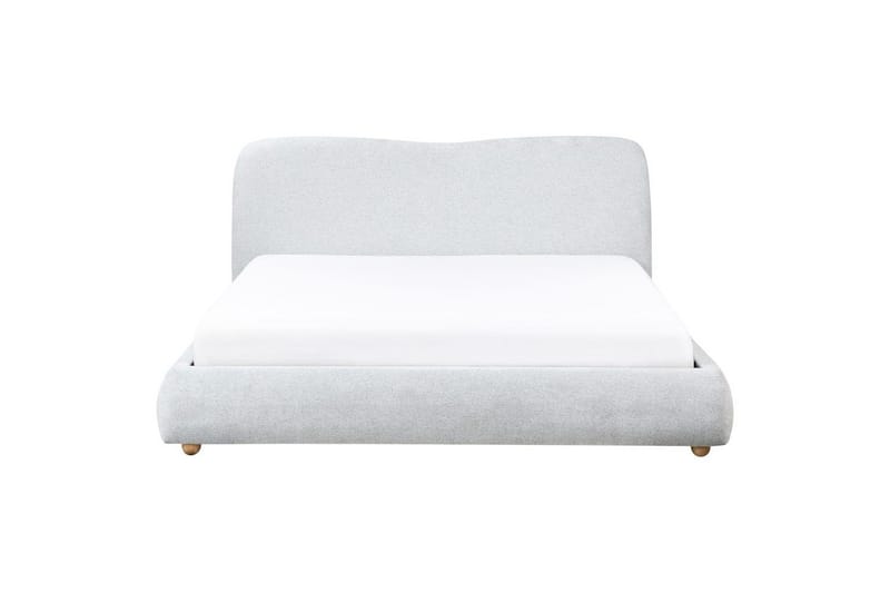 Seng med opbevaring Blagnac - Grå/Polyester, Grå/polyester, 180x200 cm - Møbler - Senge - Sengeramme & sengestel