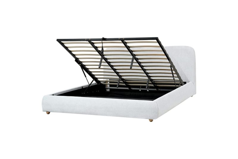 Seng med opbevaring Blagnac, Grå/Polyester, Grå/polyester, 180x200 cm