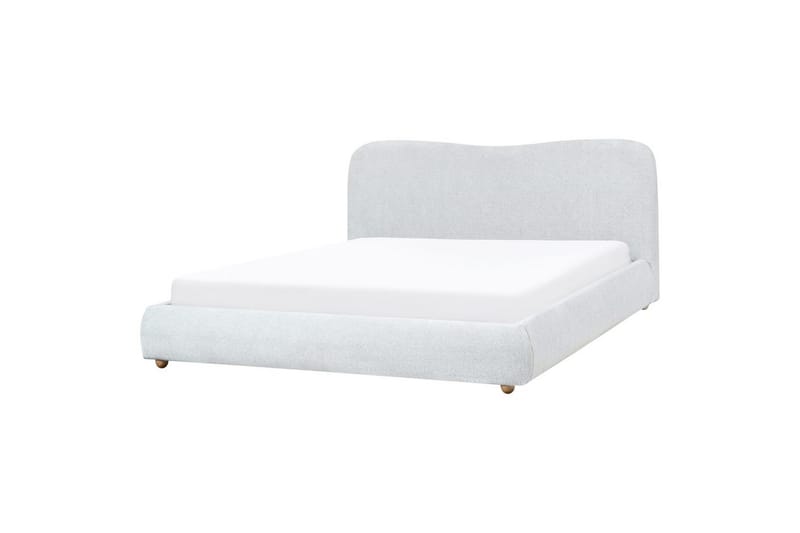Seng med opbevaring Blagnac - Grå/Polyester, Grå/polyester, 180x200 cm - Møbler - Senge - Sengeramme & sengestel