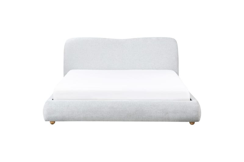 Seng med opbevaring Blagnac - Grå/Polyester, Grå/polyester, 180x200 cm - Møbler - Senge - Sengeramme & sengestel