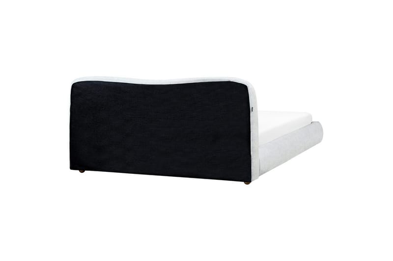 Seng med opbevaring Blagnac - Grå/Polyester, Grå/polyester, 180x200 cm - Møbler - Senge - Sengeramme & sengestel