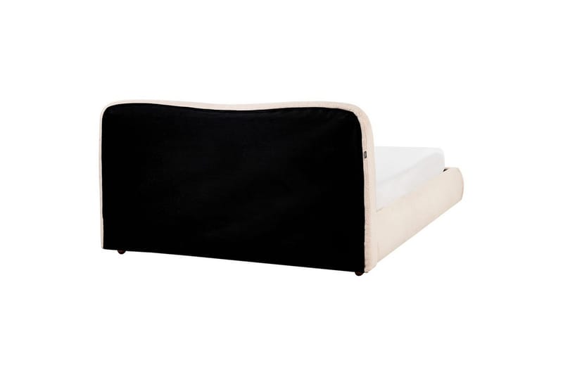 Seng med opbevaring Blagnac - Lys beige/Bouclé, 160x200 cm - Møbler - Senge - Sengeramme & sengestel