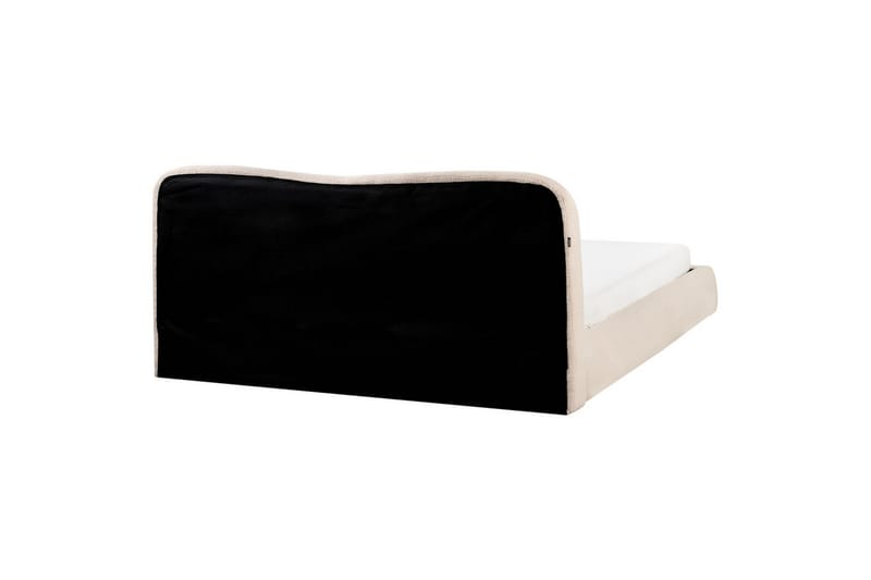 Seng med opbevaring Blagnac - Lys beige/Bouclé, 180x200 cm - Møbler - Senge - Sengeramme & sengestel