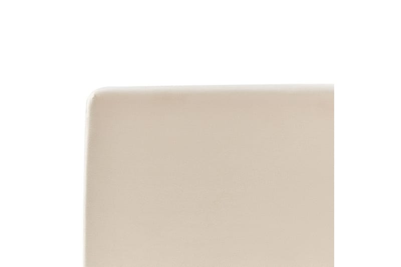 Seng med opbevaring Bousse - Beige/Fløjl, 160x200 cm - Møbler - Senge - Sengeramme & sengestel
