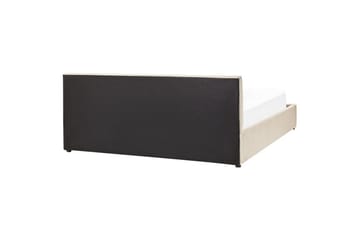 Seng med opbevaring Bousse - Beige/velour, 180x200 cm - Møbler - Senge - Sengeramme & sengestel