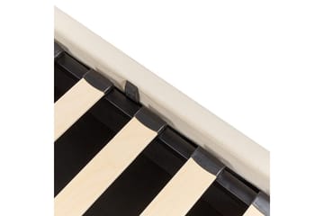 Seng med opbevaring Bousse - Beige/velour, 180x200 cm - Møbler - Senge - Sengeramme & sengestel