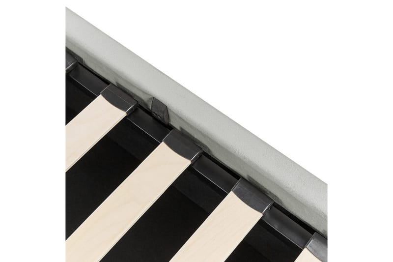Seng med opbevaring Bousse - Lysegrå/Fløjl, 180x200 cm - Møbler - Senge - Sengeramme & sengestel