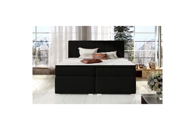 Box Spring Eltap Bolero, Sawana 14, Sort, 180x200 cm