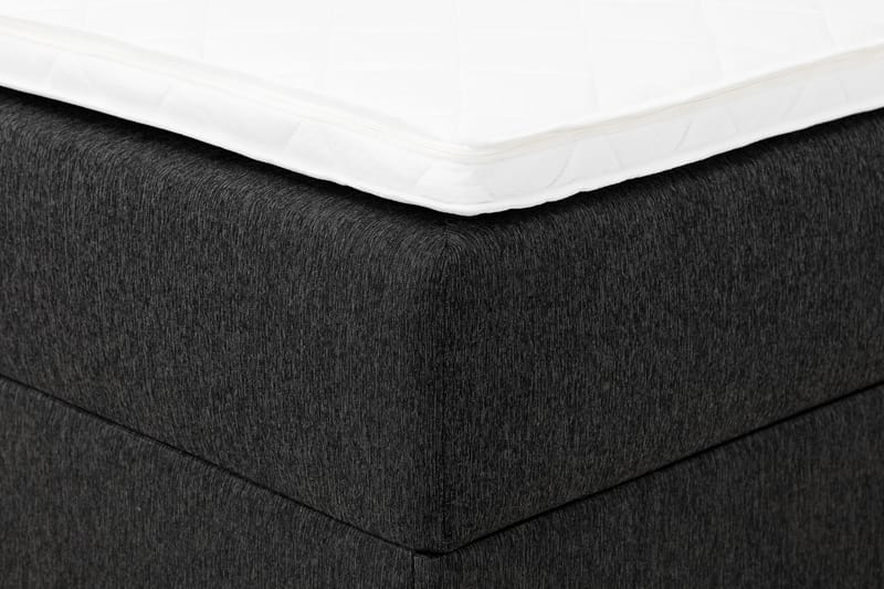 Boxy Box Bed 120x200 cm Komplet Sengepakke med Opbevaring - Sort/Grå - Møbler - Senge - Komplet sengepakke